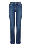Pulz Sandra Straight Leg Jeans - Medium Blue